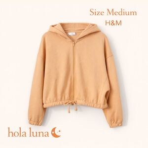 H&M APRICOT ZIP UP HOODIE